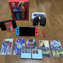 Nintendo Switch OLED w/ Accessories & Games