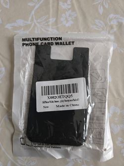 Multifunction phone card wallet - black