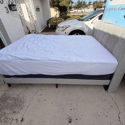 Bed Frame With Mattress And Box Spring 