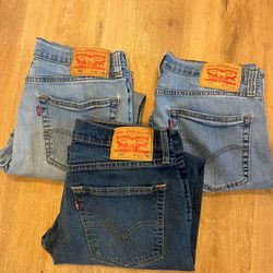 3 Pairs Men’s Levi Jeans 32 X 30