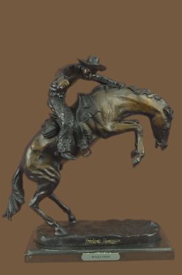 17" Frederic Remington wooly chaps bronze sculpture