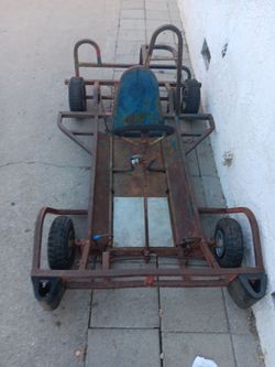 Off-Road Go-Kart Roller Frame w/ Seat, Steering Wheel & Wheels