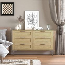 New 6 Drawer Dresser Mid-Century Style