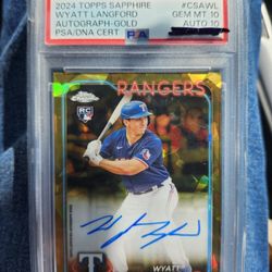 RANGERS  WYATT LANDLORD SAPPHIRE AUTOGRAPH-GOLD