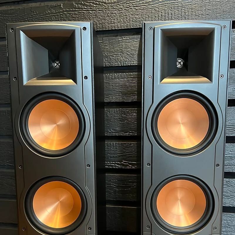2 Klipsch RF-82 II FLOORSTANDING SPEAKER, Black Ash