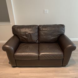 leather couch sofa two seater 
