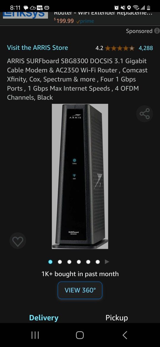 3.1 Docsis Arris Modem