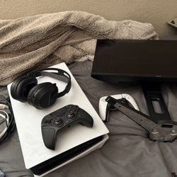 Ps5 With Monitor Headset And Pro BFG controller 