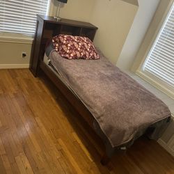 Twin XL Bed and Custom Artisan Wood Frame