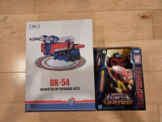Transformers Legacy United Animated Optimus Prime w/DNA Design Dk-54 upgrade kit