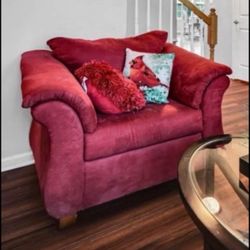 Modern Red Accent Chair 