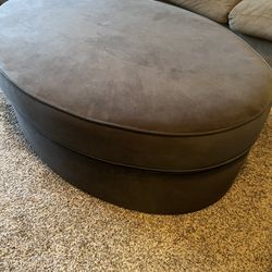 Oversized Oval Ottoman 