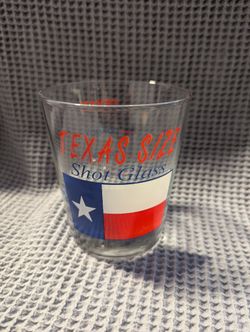 Texas Size Shot Glass Lone Star Flag Design – 10oz Oversized