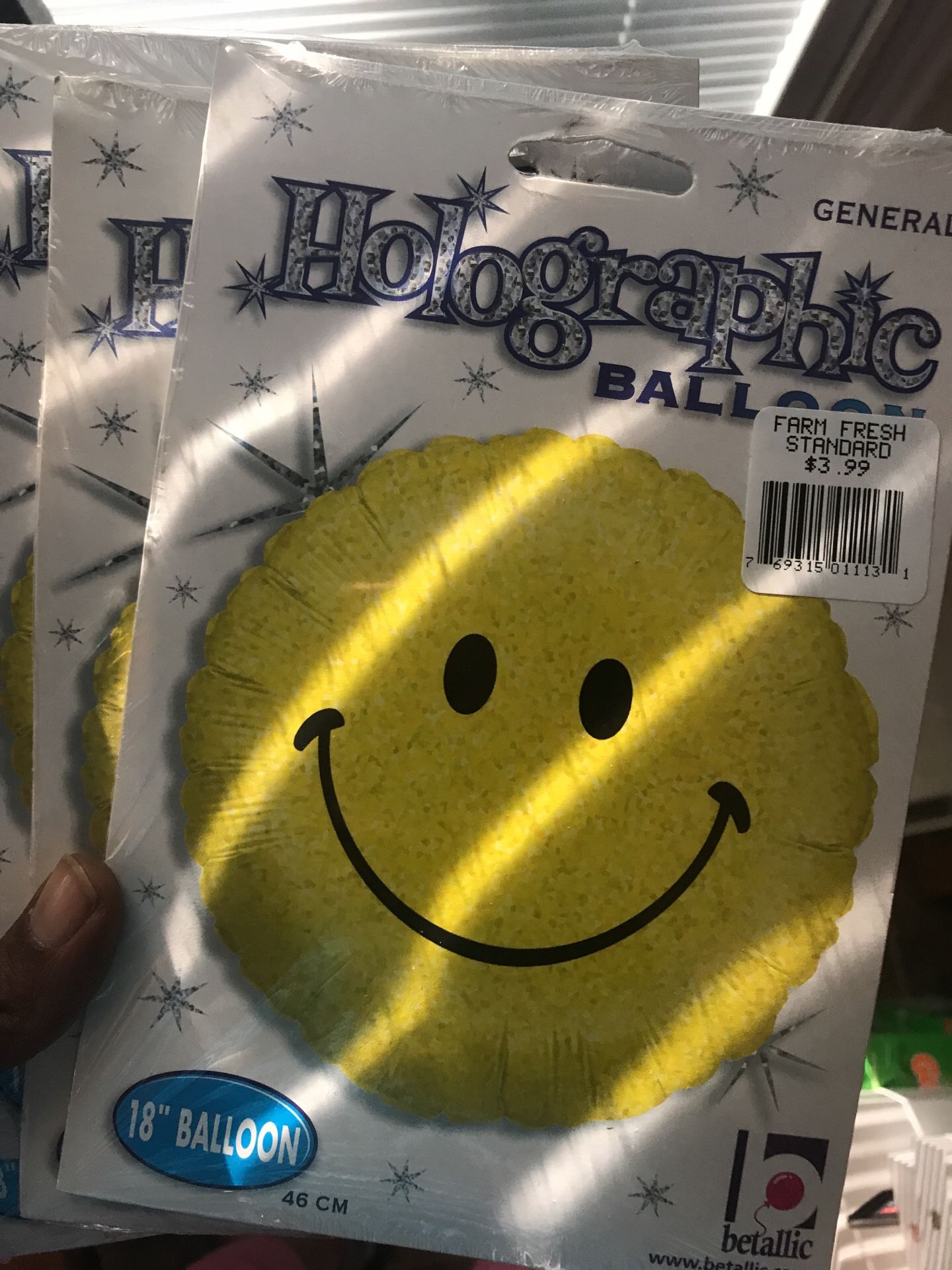 Smiley Mylar balloons