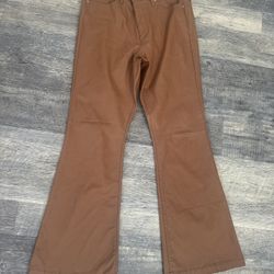 Faux Leather Pants Size 16 Rust Color 