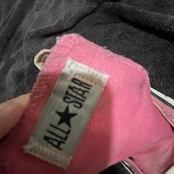 Pink all-Star Converse with no laces