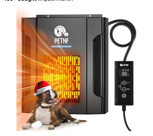 Pet House Heater with Thermostat, 300W Safe Dog Heater for Outside /Nuevo