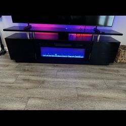 LED Tv Stand W/ Fireplace 