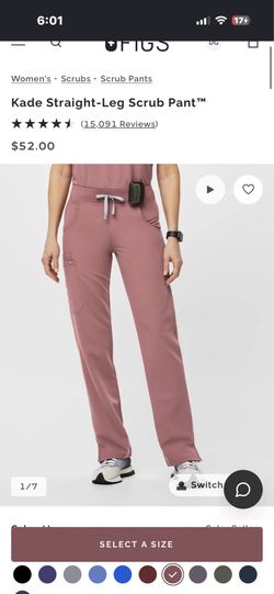 Kade Straight-Leg Scrub Pant