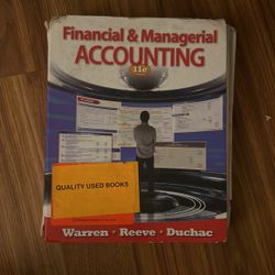 Financial & Managerial Accounting Textbook