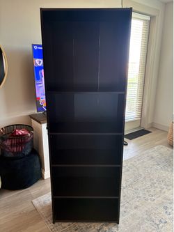 5 Shelf Dorm Bookcase (Dark Brown)