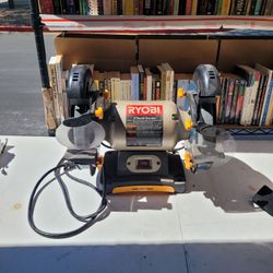 Ryobi bench grinder with adjustable tool rest