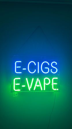 Neon E Cig Sign