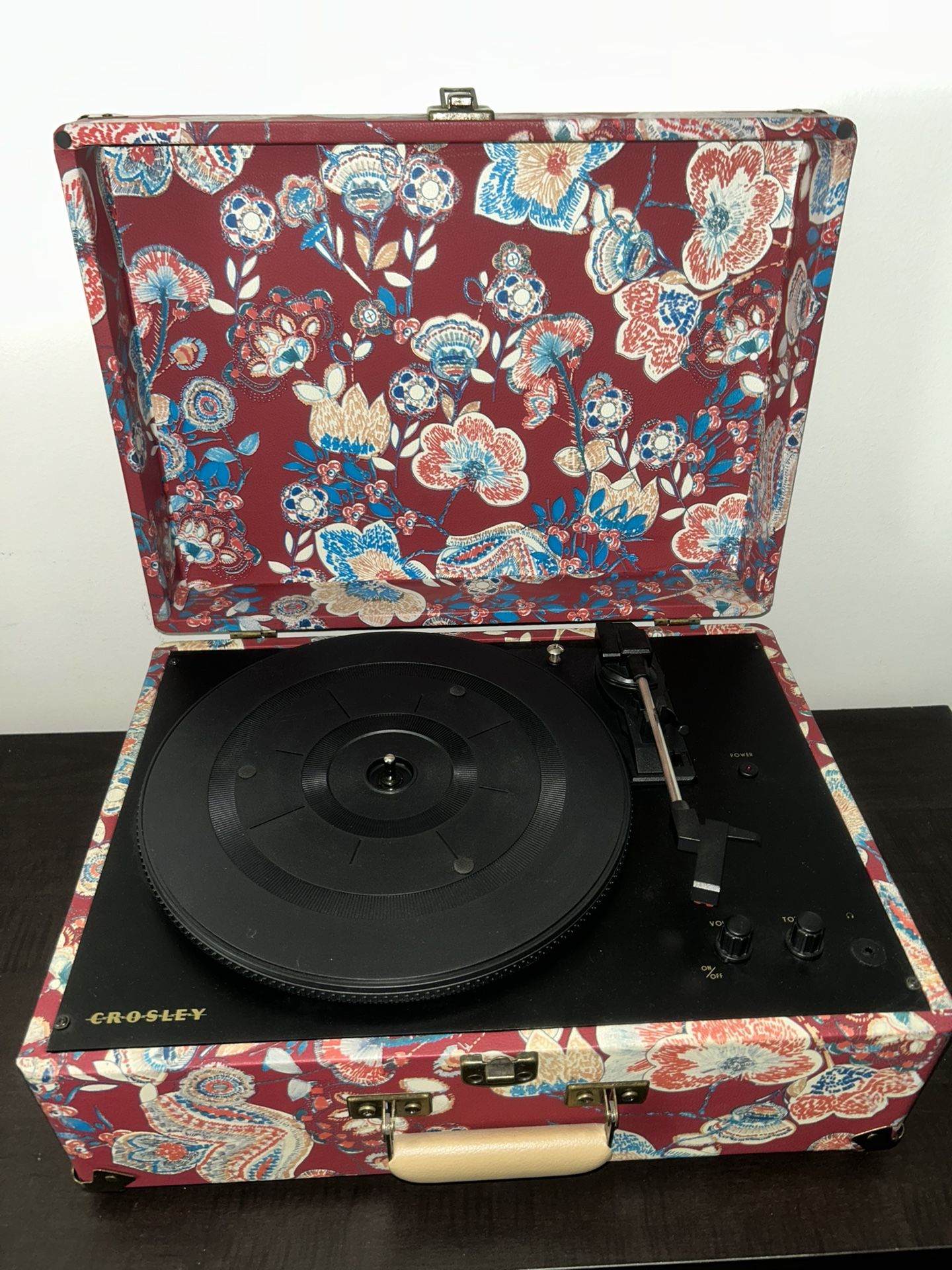 Crosley CR6249A Keepsake Portable USB Turntable Record Player Rare Floral Design