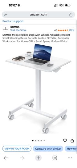 Mobile rolling table/desk
