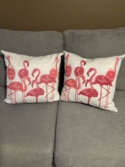 Grandin Road Flamingo Outdoor Pillows