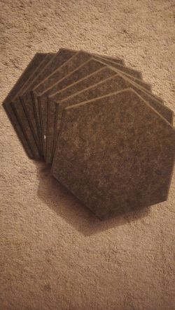 Sound dampening hexagon wall panels