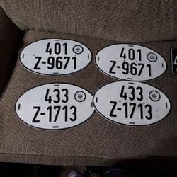 2 Pair Of German Lisence Plates 