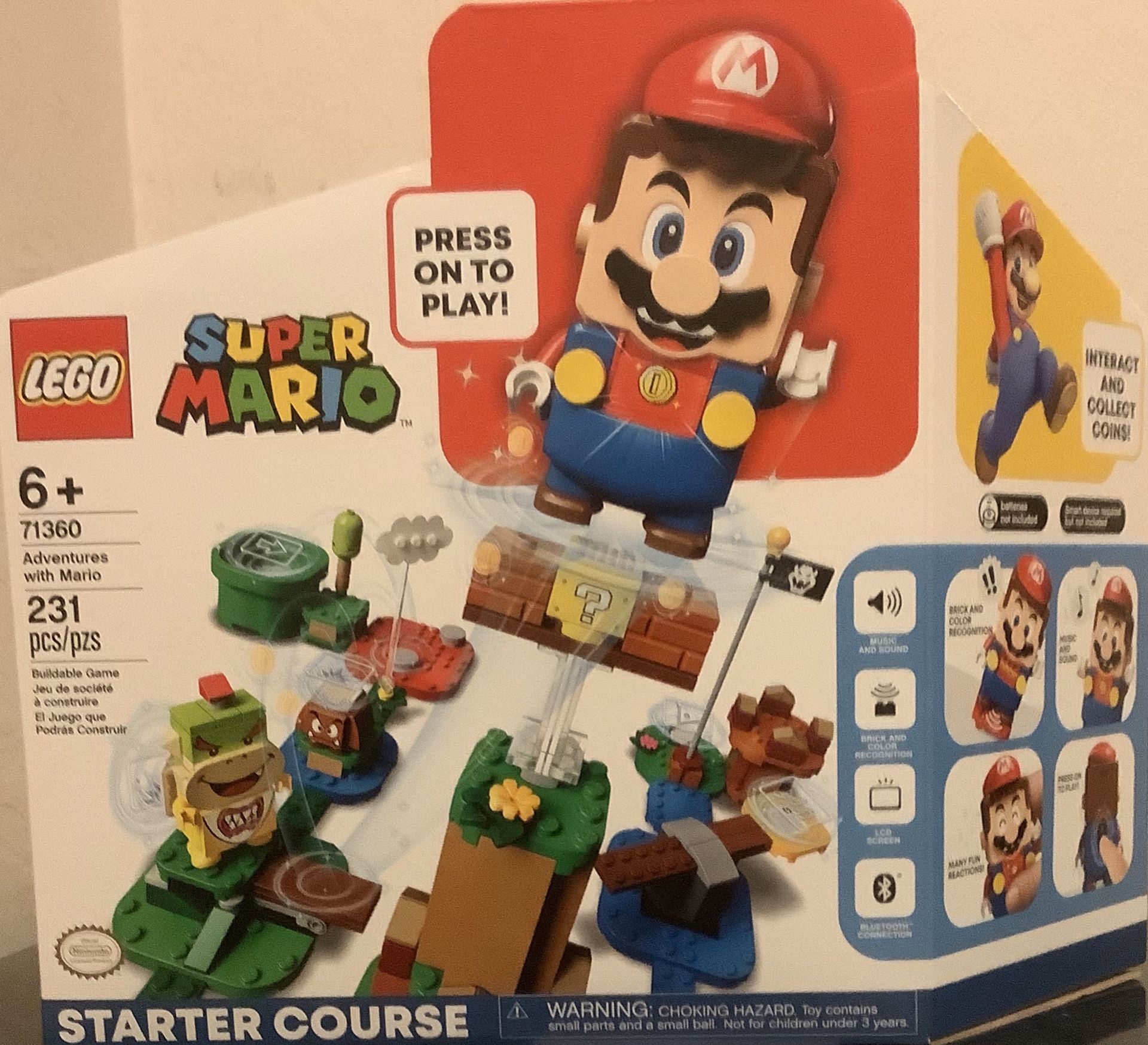 New LEGO Super Mario Adventures with Mario Starter Course Building Kit Collectible 71360