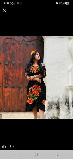 Vestido de catrina, mexican campesino dress,  catrina dress, halloween, dia de los muertos