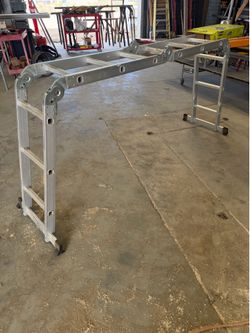 Multi position aluminum ladder $80