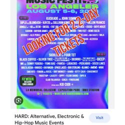 Hard Summer Tickets “looking” 