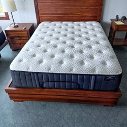 Newer Queen Stearns & Foster Estate Mattress, Lenox Hill Bed Frame and BedTech iLift Adjustable Base