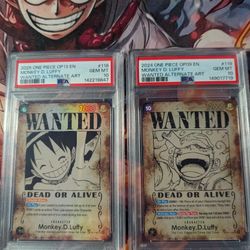 Monkey D Luffy PSA 10 Wanted Cards