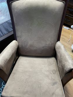 Glider Chair Tan With Foot Glider 