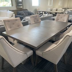 7pc Elegant Dining Table Set  - CLEARANCE