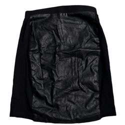 41 Hawthorn Women's Black Pull-On Leather Peeble Pattern Mini Tube Skirt Size S