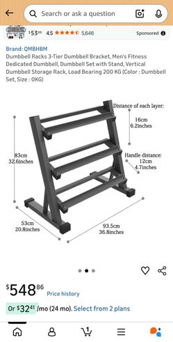 3 tier dumbbell rack