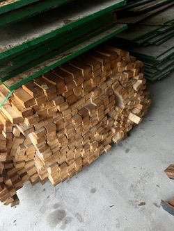 1by4s and 2by3s and some hole sheets and half sheets of 1/2in and 3/4 plywood tung and grove