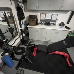 ($300 OBO) Weigh Bench & Squat Rack Set