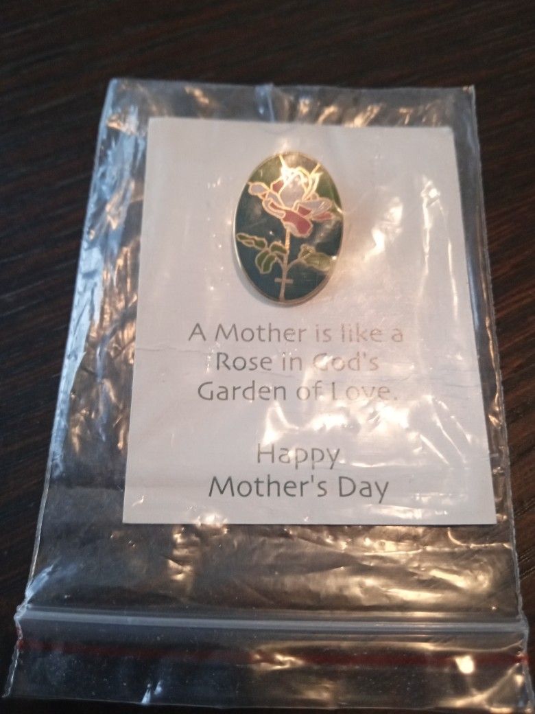 Cross Cloisonne Mother's Day Lapel Pin Brooch 