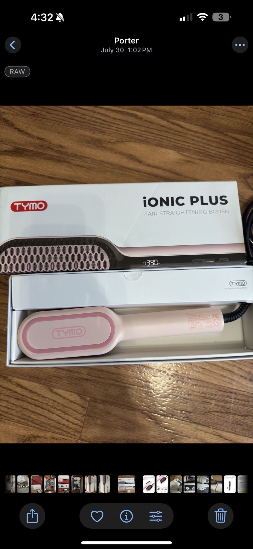 Tymo hair straightening brush