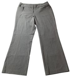 Lane Bryant Wide Leg Dress Pants Women Size 14 Gray Stretch Career Slacks