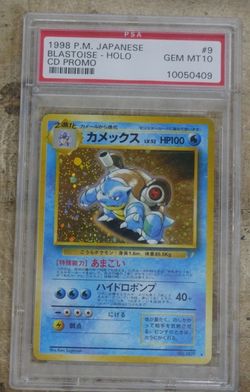 Blastoise 009 Holo - 1998 P.M. Japanese CD Promo PSA 10 GEM MINT. 10050409. F(contact info removed)3.