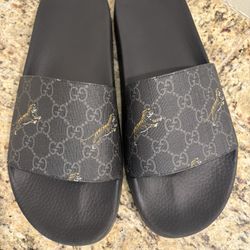 Gucci GG Supreme Tiger Slides Sz 12.5 US