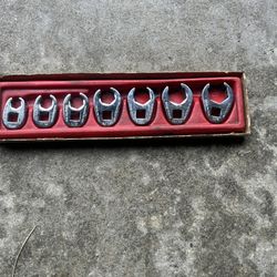Snap-On Set Of 7 Crowfoot Flare Nut Wrench Set 3/8 To 3/4 